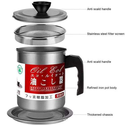 Oil Filter Jug 1.4L Stainless Steel