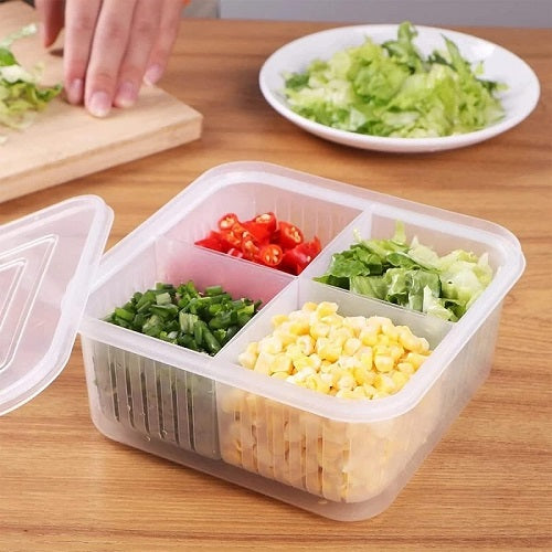 4 Compartment Refrigerator Storage Box