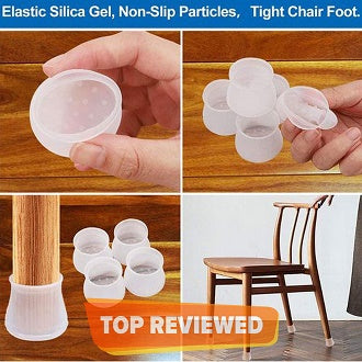 Table Chair Leg Silicone Cap Pad Furniture Non Slip Feet Cover Floor Protector Foot Bottom Pads Caps Rubber Home Decoration