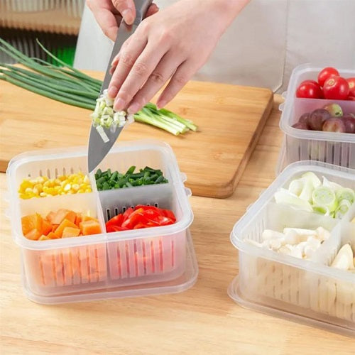 4 Compartment Refrigerator Storage Box