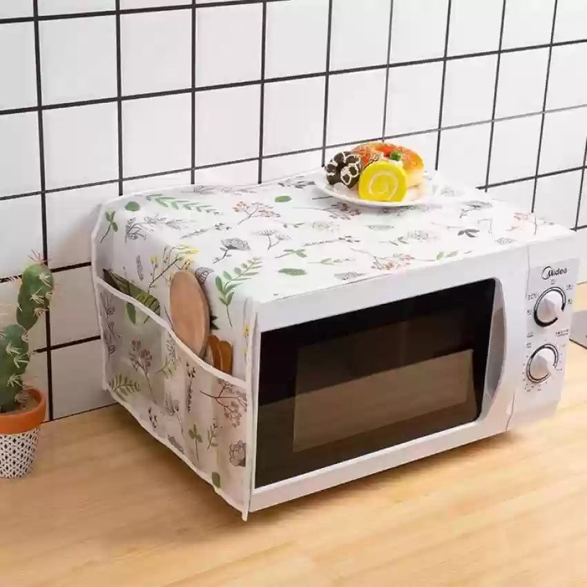 Microwave Oven Cover Dust proof Double Pocket Storage Bag Size 17x45 inches