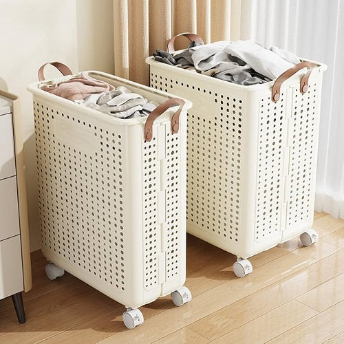 LARGE CAPACITY MOVABLE FOLDING LAUNDRY BASKET