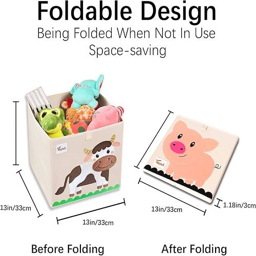Kids Cartoon Design Toy Storage Organiser Box
