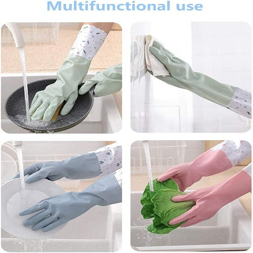 Long Size Silicon Dishwashing Gloves
