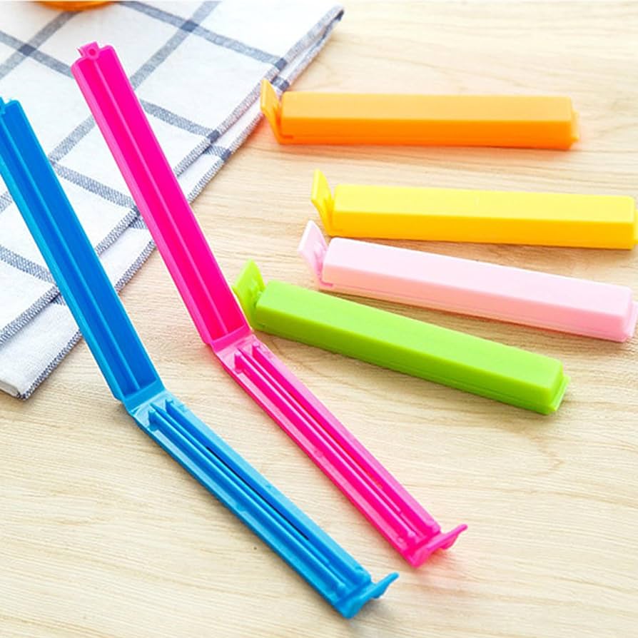 Multicolor Reusable Plastic Food Snack Storage Seal Sealing Bag Clips