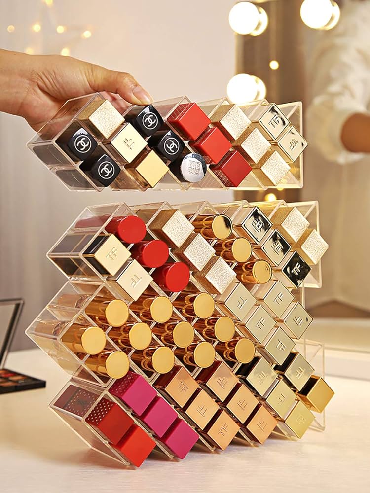 16-Grid Lipstick Holder Acrylic Transparent Makeup Organizer
