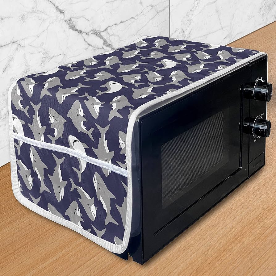 Microwave Oven Cover Dust proof Double Pocket Storage Bag Size 17x45 inches