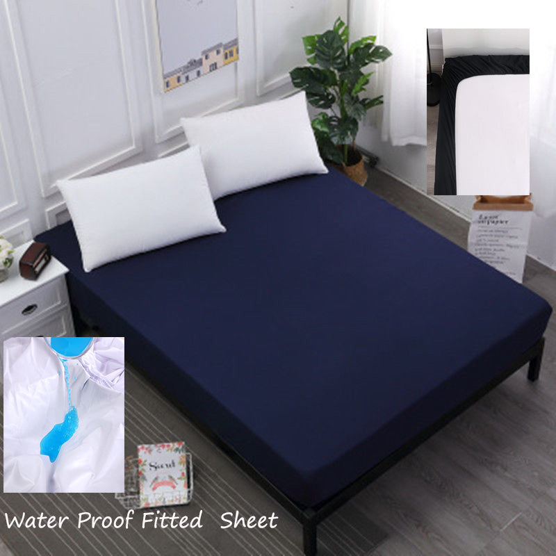 Waterproof Mattress Cover King Sized Mattress Protector Anti Slip Double Bed Fitted Bed Sheet