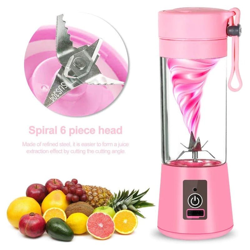 Portable Powerful 6 Blades USB Rechargeable Juicer/Blender