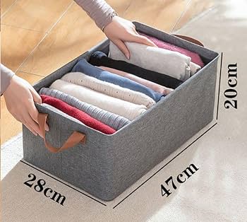 Wardrobe Organiser, Clothes Storage Organiser System Drawer Clothes Foldable Washable Storage Box for T-Shirt, Jeans, Shirts, Clothes