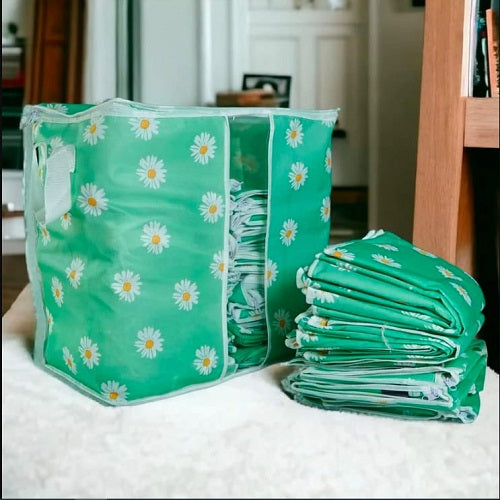 Flower Printed Large Storage Bag High Quality