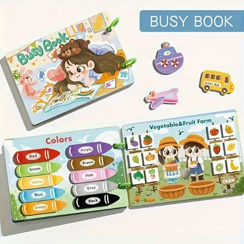 Reusable Sticker Book Busy Book for Kids Children'S Treasure Handmade Sticker Book