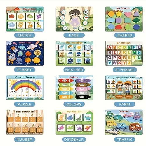 Reusable Sticker Book Busy Book for Kids Children'S Treasure Handmade Sticker Book
