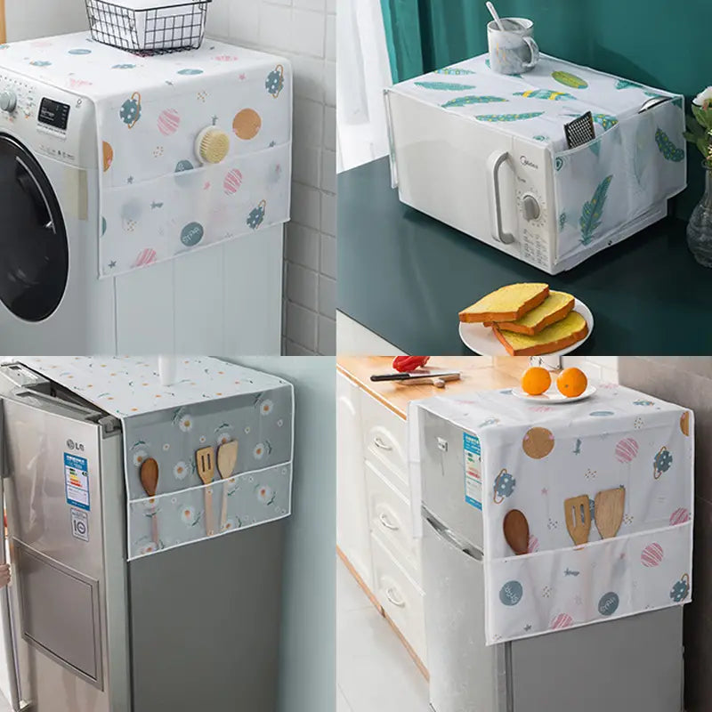 Pack off 2 -Microwave Dust Cover with Fridge Cover