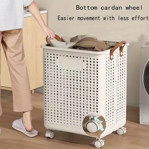 LARGE CAPACITY MOVABLE FOLDING LAUNDRY BASKET