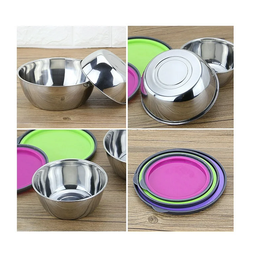 Stainless Steel 3 Pcs Food Storage Box Airtight