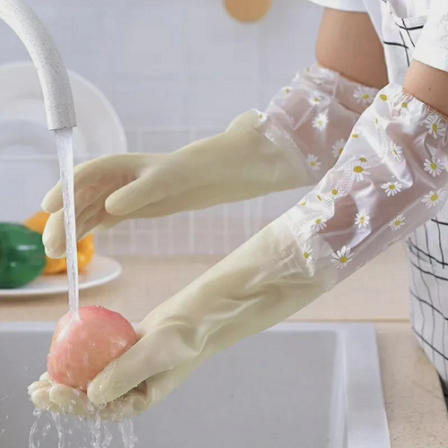 Long Size Silicon Dishwashing Gloves