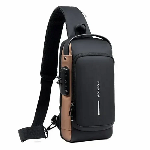 Anti-theft Waterproof Cross body Bag with USB Charging Multifunctional Casual Bag