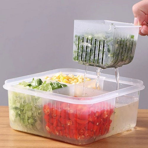 4 Compartment Refrigerator Storage Box