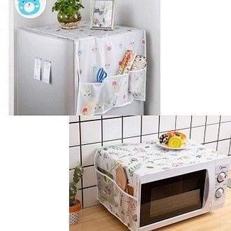 Pack off 2 -Microwave Dust Cover with Fridge Cover