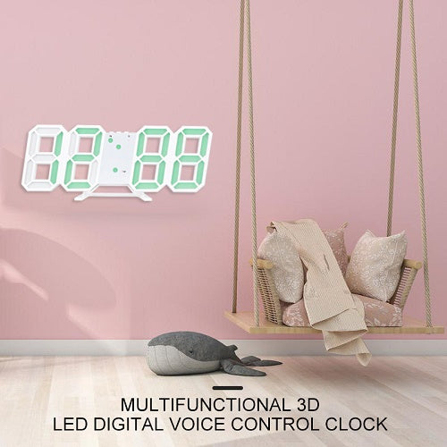 3D LED Digital Clock Wall clock plus table clock with Alarm night glowing