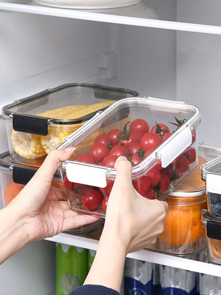 3 Pcs Food Storage Box Fresh-Keeping Box Plastic Food Containers (Premium Quality) Sizes: 570ML, 1200ML, 2400ML.