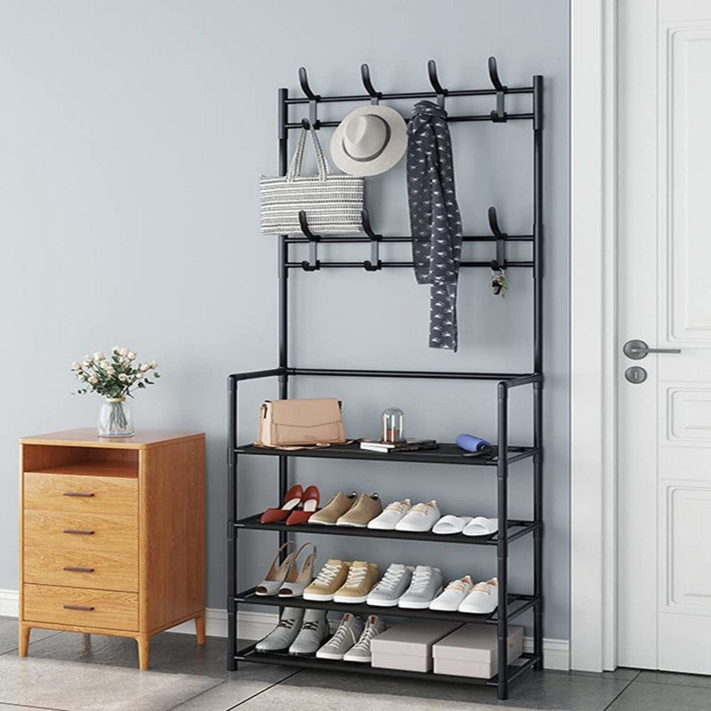 Multifunctional 4 Layers Shoe & Coat Rack