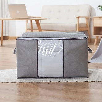 Improved Quality LARGE Storage Bags Organizers Portable Bamboo Clothes Blanket Large Folding Bag non woven Storage Boxes topsky DOUBLE ZIPPER