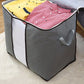 Improved Quality LARGE Storage Bags Organizers Portable Bamboo Clothes Blanket Large Folding Bag non woven Storage Boxes topsky DOUBLE ZIPPER