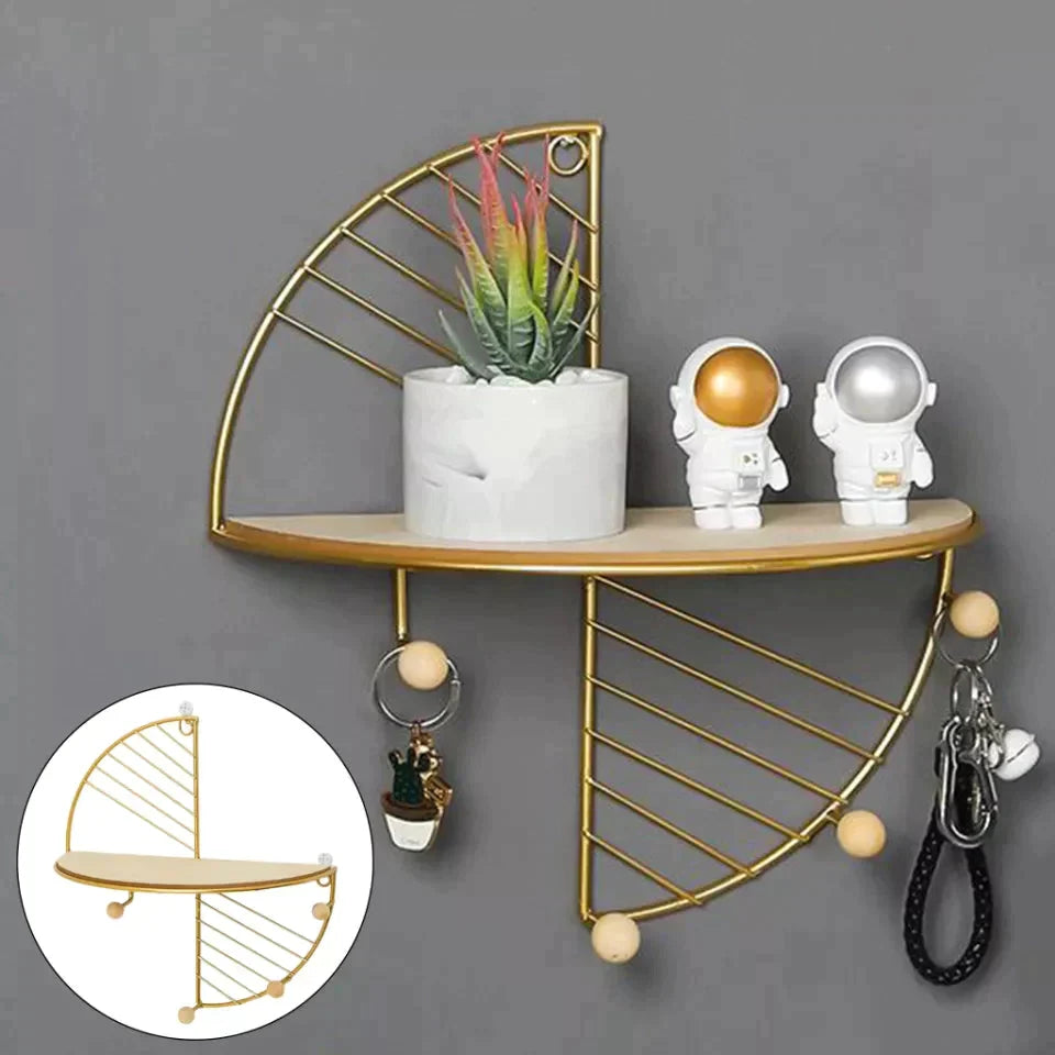 Creative Iron Art Storage Display Shelf Wall Hanging Storage Rack Living Room Decorative Frame Living Room Office Home Accessory