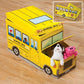 School Bus Design Storage box cum Sitting Stool Cartoon Children's Toy Storage Box for Kids