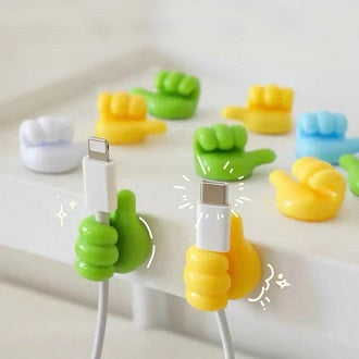 10Pcs Thumb Hooks Adhesive Cable Holder