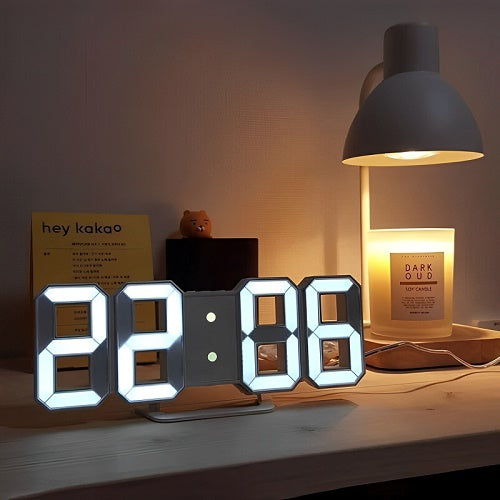 3D LED Digital Clock Wall clock plus table clock with Alarm night glowing