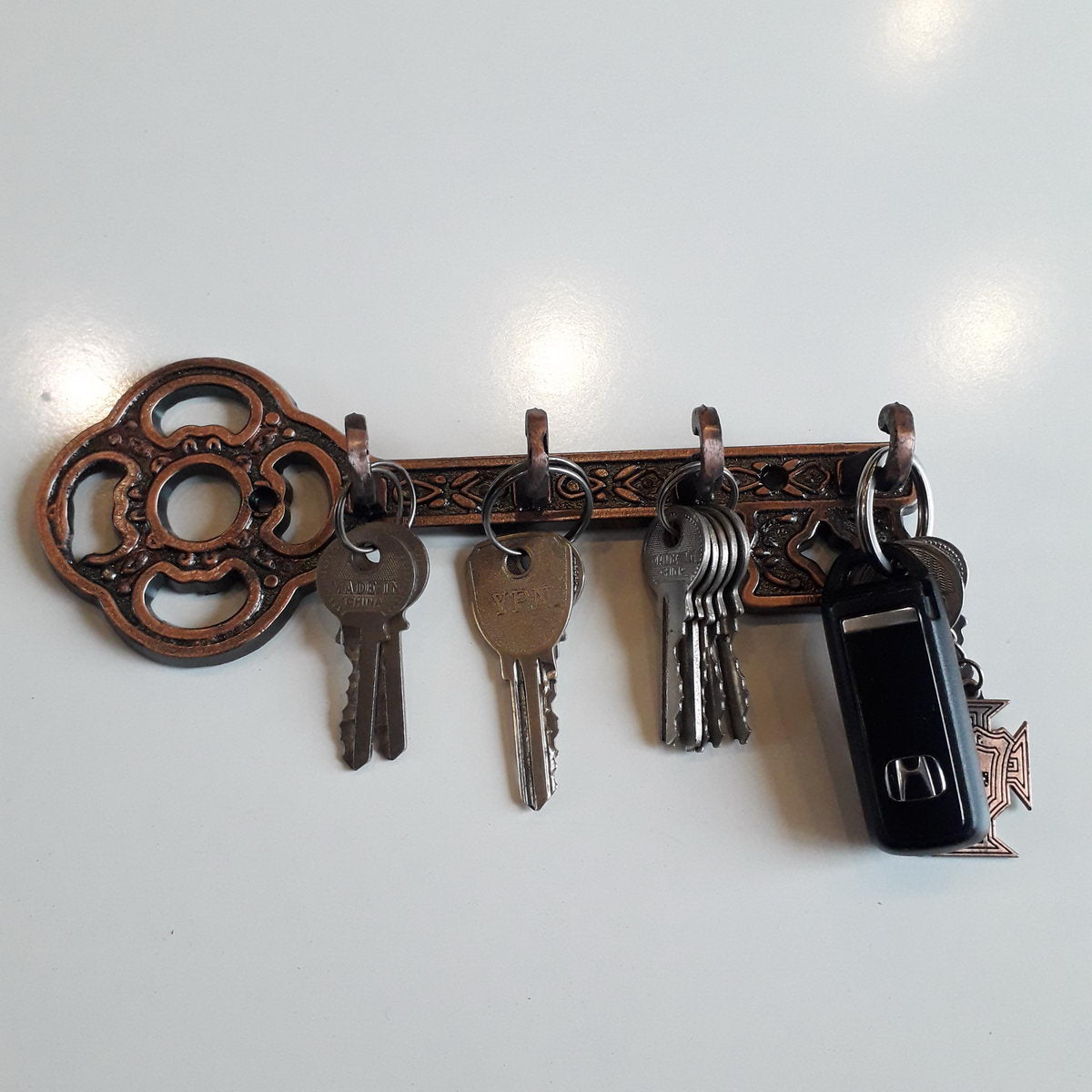 Wall Mounted Decorative Key Shaped Camel color Key Holder