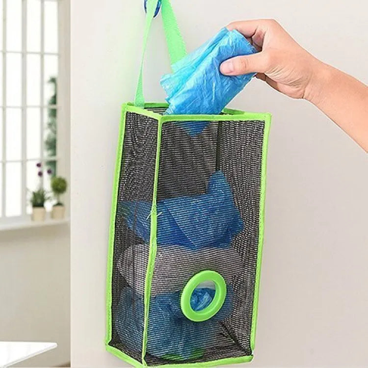 Multi-Purpose Hanging Shopper Dispenser Holder & Organizer Bag