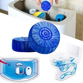 10 Pcs/Set Blue Tablet Toilet Bowl Cleaner