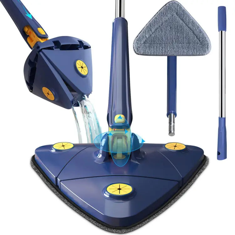 360° Rotatable Adjustable Cleaning Mop Extendable Triangle Mop with Long Handle