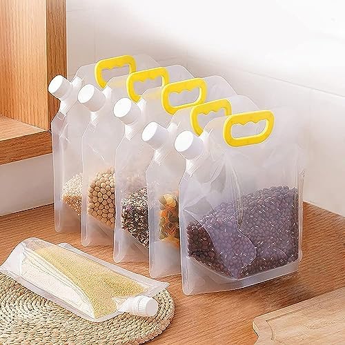 2 Pcs Kitchen Storage Sealed Bag Transparent Whole Grains Packaging Bag (3 Liter)