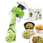 Handheld Spiralizer Vegetable Slicer, 4 in 1 Heavy Duty Veggie Spiral Cutter - Zoodle Pasta Spaghetti Maker