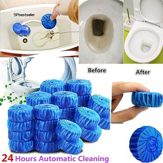 10 Pcs/Set Blue Tablet Toilet Bowl Cleaner