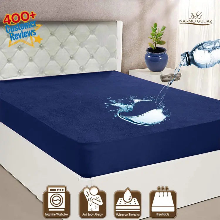 Waterproof Mattress Cover King Sized Mattress Protector Anti Slip Double Bed Fitted Bed Sheet