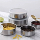 5 Pcs Stainless Steel Bowls Set With Lids