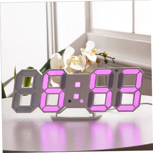 3D LED Digital Clock Wall clock plus table clock with Alarm night glowing