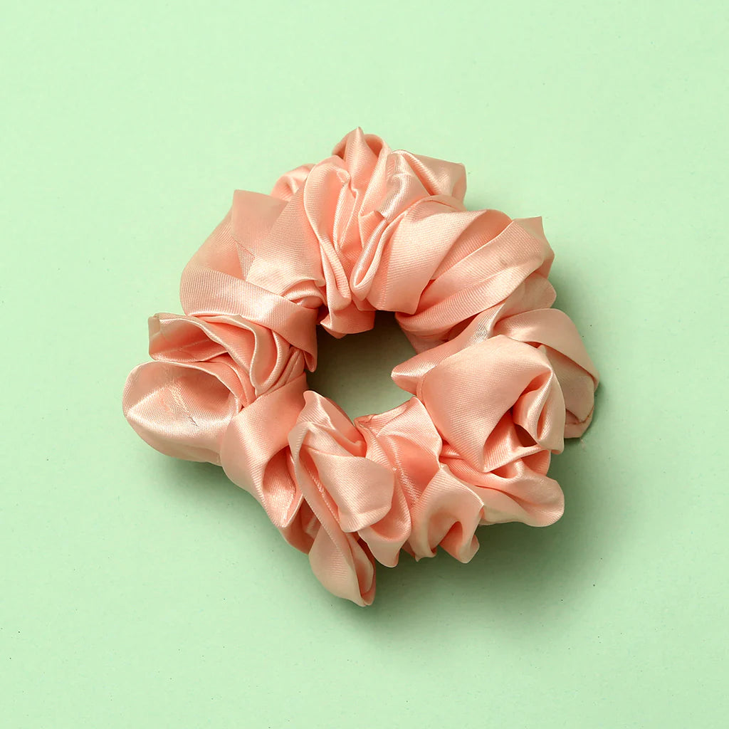 Scrunchies Of Satin Silk Fabric Adjustable Beautiful Looking For Hairs and Hands