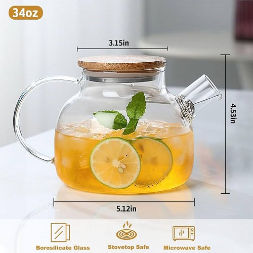 Heat Resistant Borosilicate Glass Teapot