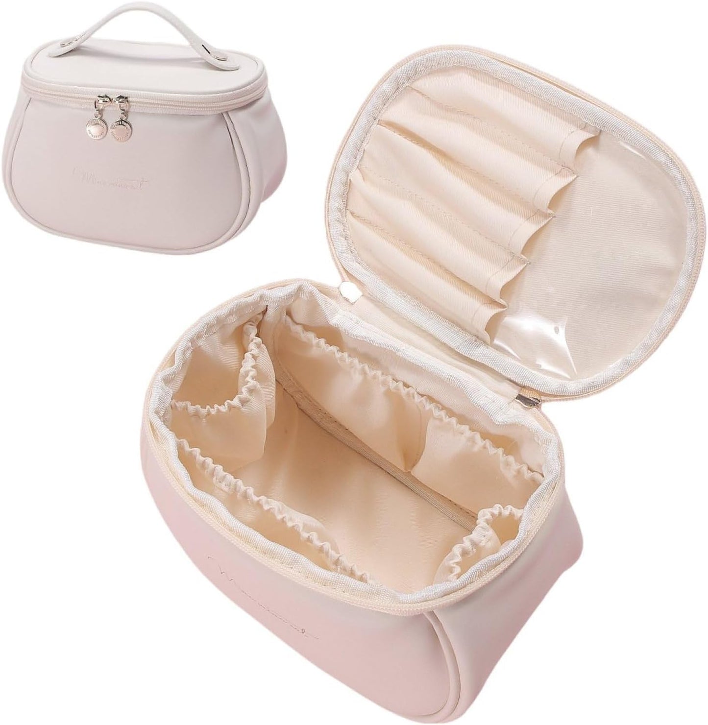 PU Leather Makeup Bag & Organizer With Large Capacity