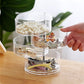 Multifunctional Acrylic Rotating Jewelry Box Earrings Necklace Ring Storage Organizer
