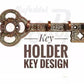 Wall Mounted Decorative Key Shaped Camel color Key Holder