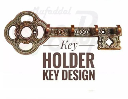 Wall Mounted Decorative Key Shaped Camel color Key Holder