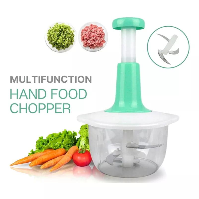 MULTI FOOD CHOPPER 2 LITER with 3 Curved Stainless Steel Blades with Greater,